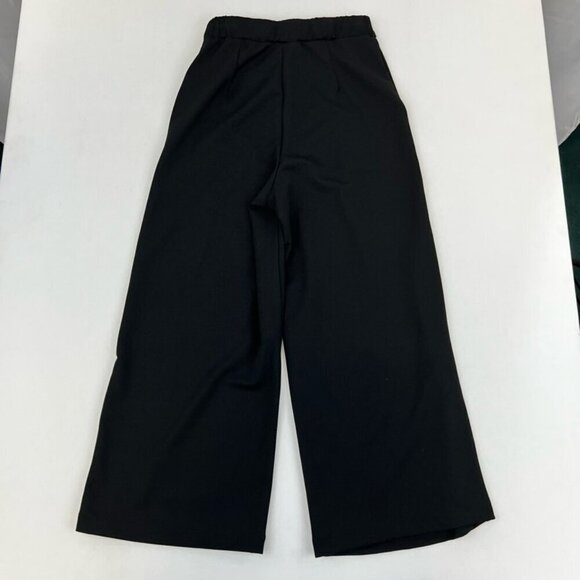 Good Luck Gem Womens Gauchos Pants Black High Rise Elastic Waist Stretch XS - Picture 3 of 10